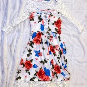 floral lace dress